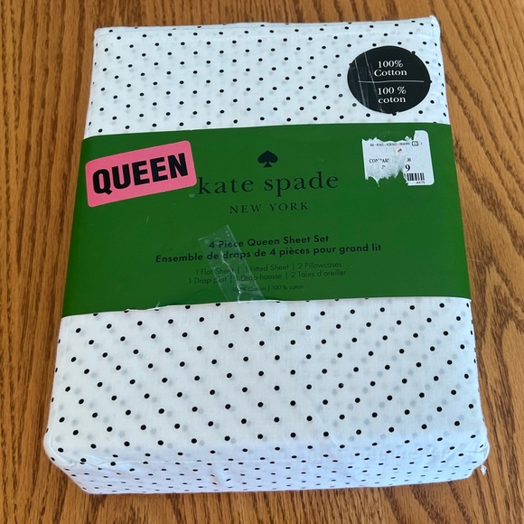 kate spade Other - NWT Kate Spade Heart Queen Sheet Set
